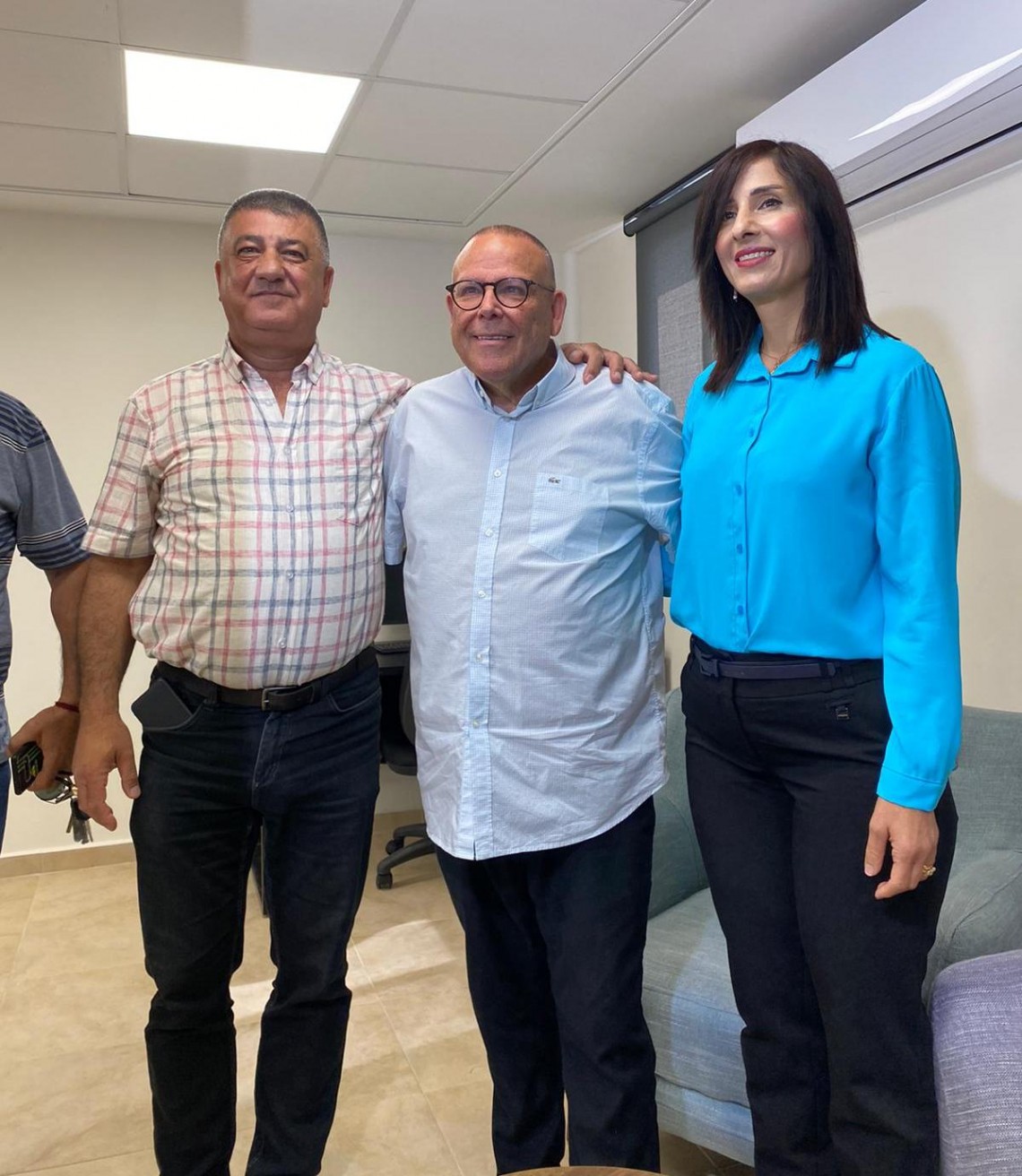 מימין: חתאם ואקד ארנון בר דוד וסעיד שלח