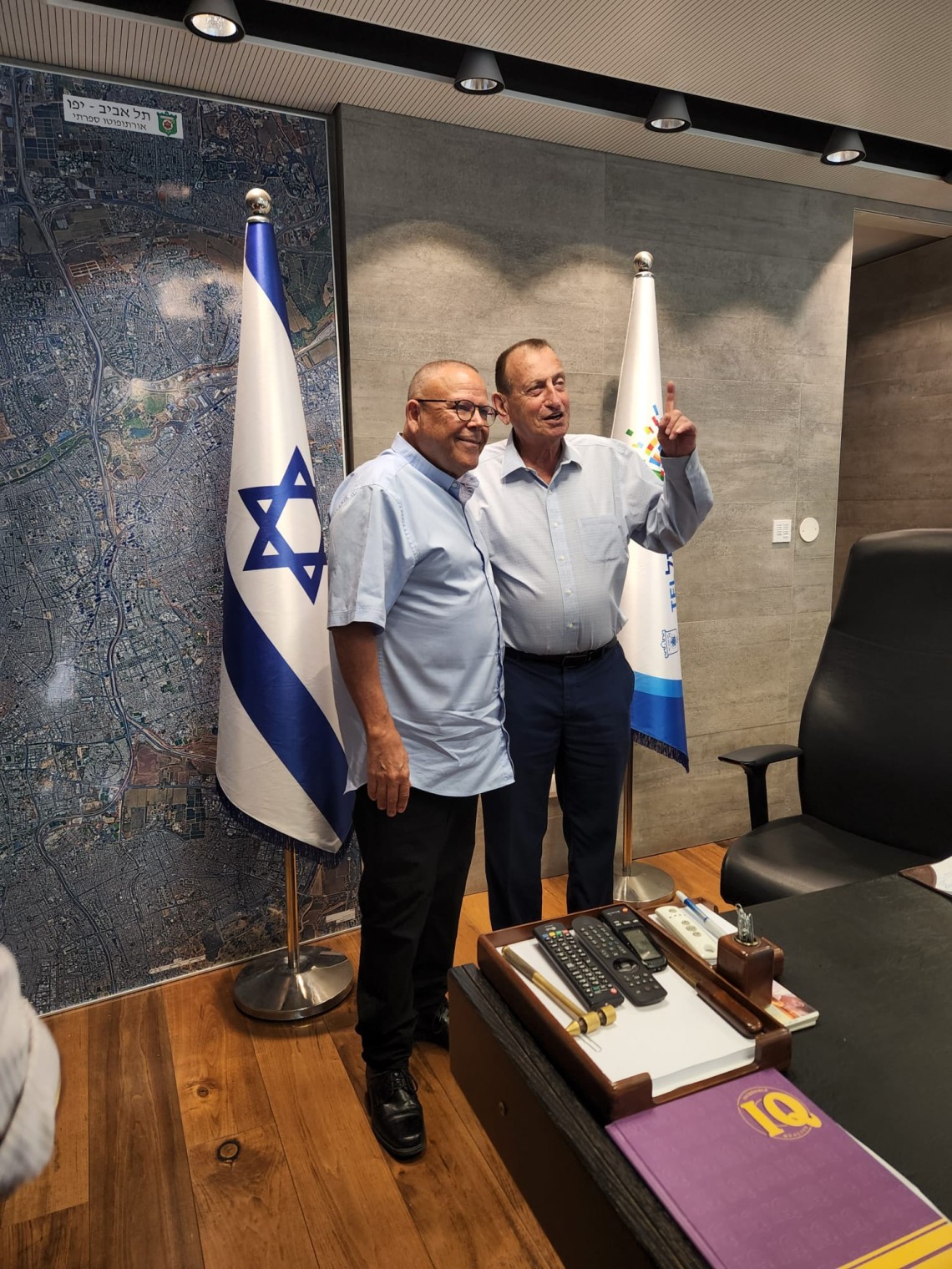 יו"ר ההסתדרות בביקור אצל ראש עיריית ת"א רון חולדאי