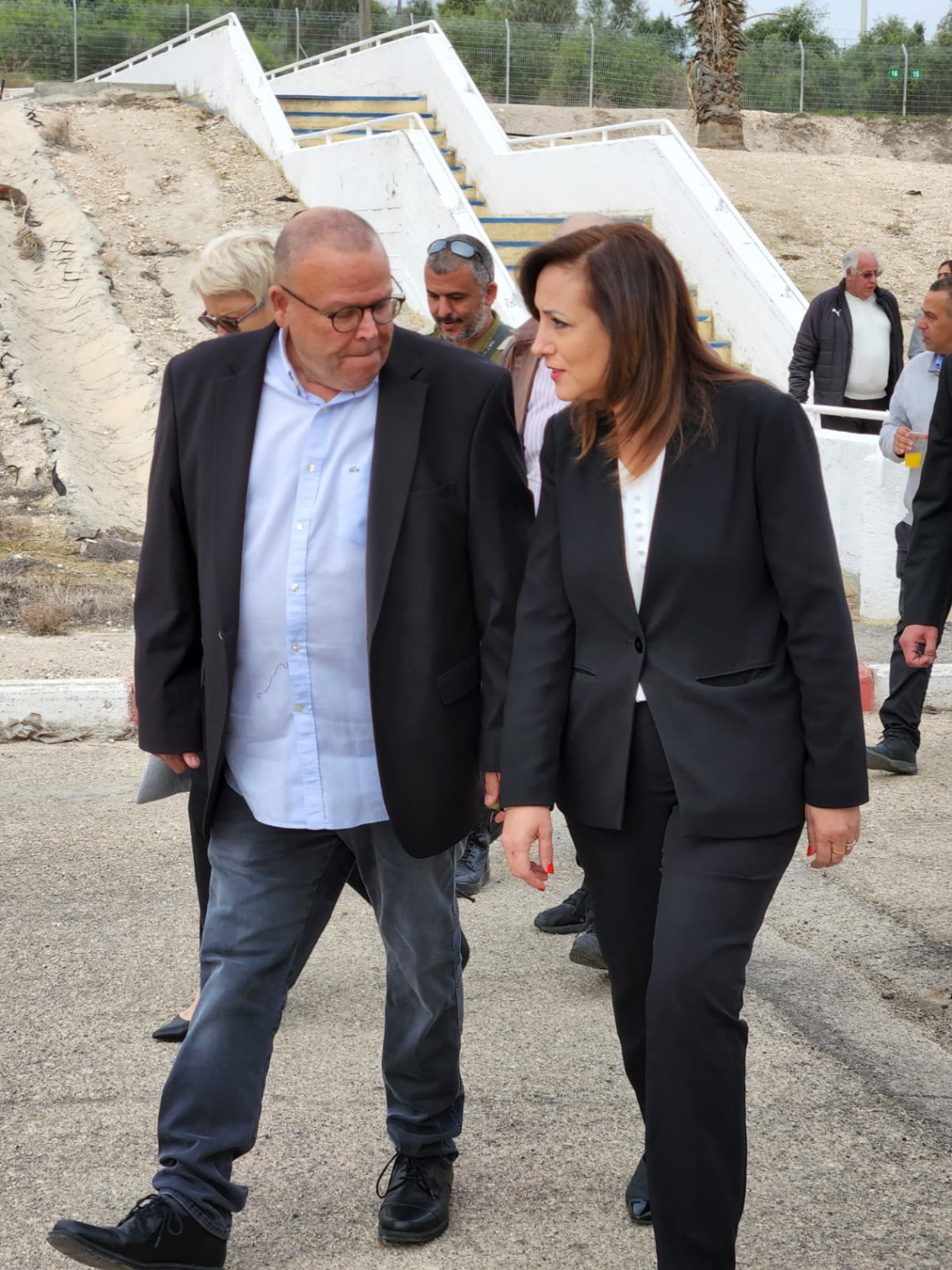 יו"ר ההסתדרות ארנון בר-דוד ויו"ר מרחב העמקים כנרת נחמן-שלו
